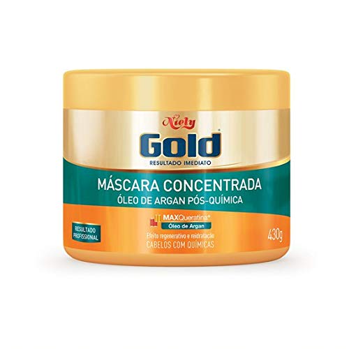 Gold Máscara Concentrada Óleo de Argan Pós Química, 430G, Niely