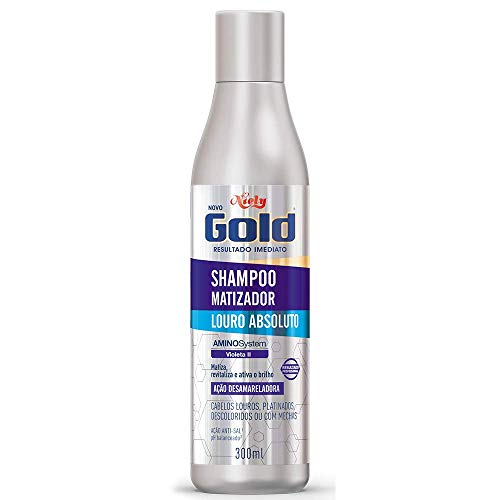 Gold Shampoo Matizador Louro Absoluto, 300 Ml, Niely