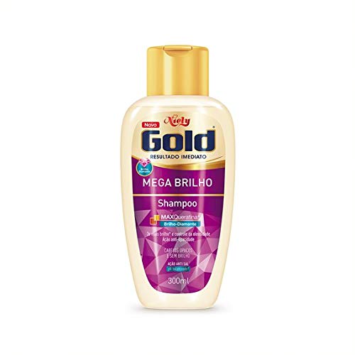 Gold Shampoo Mega Brilho, 200 Ml, Niely