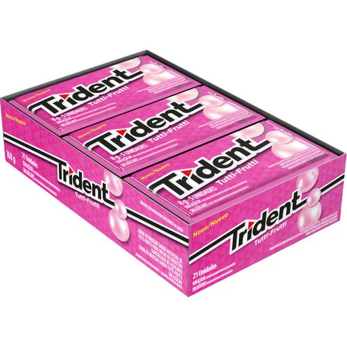 Goma de Mascar Trident Tutti Frutti 8,5g Goma de Mascar Tuti Frutti TRIDENT 8,5G Embalagem com 21 Unidades