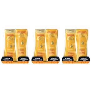 Gota Dourada Camomila Shampoo + Condicionador 340ml - Kit com 03