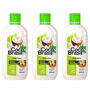 Gota Dourada Coco Brasil Condicionador Coco e Mandioca 300ml - Kit com 03