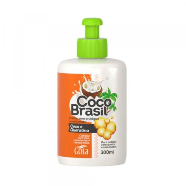 Gota Dourada Coco Brasil Creme P/ Pentear Queratina 300ml