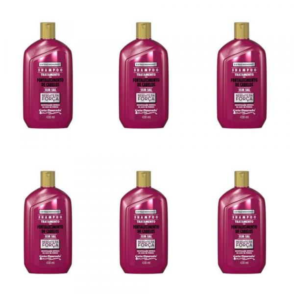 Gota Dourada Fortalecimento Shampoo Resgate da Força 430ml (Kit C/06)
