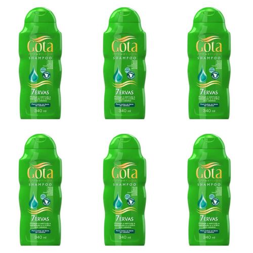 Gota Dourada Sete Ervas Shampoo 340ml (kit C/06)