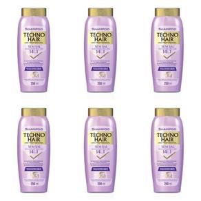 Gota Dourada Techno Hair Desamarelador Shampoo 250ml - Kit com 06