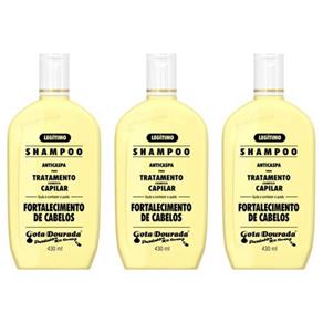 Gota Dourada Tradicional Shampoo 430ml - Kit com 03