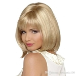 Gracefulvara Hot Sale New Synthetic Perucas reta curta Loira peruca de cabelo para as mulheres glamoroso Moda
