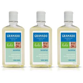 Granado Bebê Erva Doce Shampoo 250ml - Kit com 03