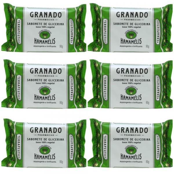 Granado Hamamélis Glicerina Sabonete 90g (Kit C/06)