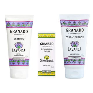 Granado Lavanda e Castanha do Brasil Kit - Shampoo + Óleo + Condicionador Kit