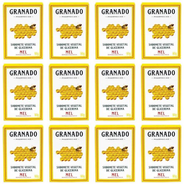 Granado Mel Sabonete Vegetal C/ Glicerina 90g (Kit C/12)