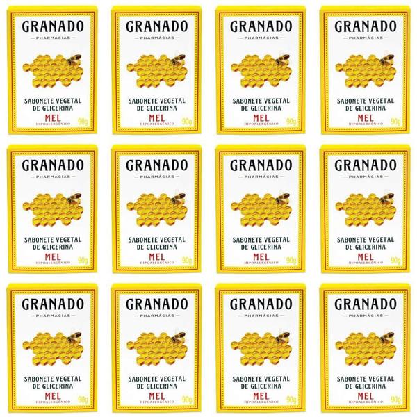 Granado Mel Sabonete Vegetal C/ Glicerina 90g (kit C/12)