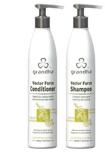 Grandha Curl Wave Vector Force Profissional Shampoo e Condicionador 500ml - Grandha Profissional