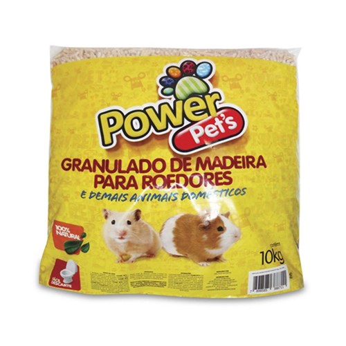 Granulado de Madeira Power Pets para Roedores - 10Kg