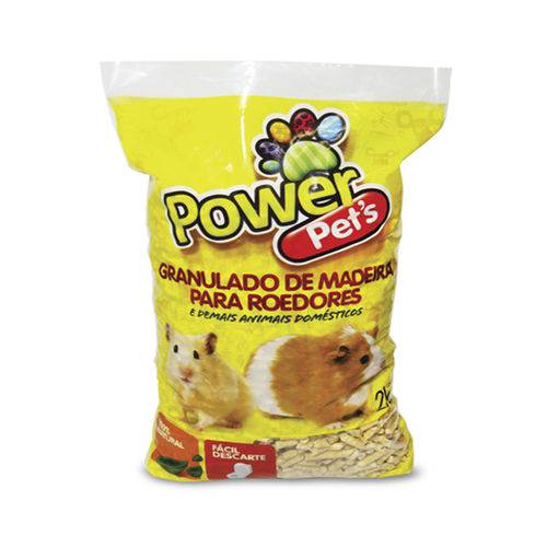 Granulado de Madeira Power Pets para Roedores - 2kg