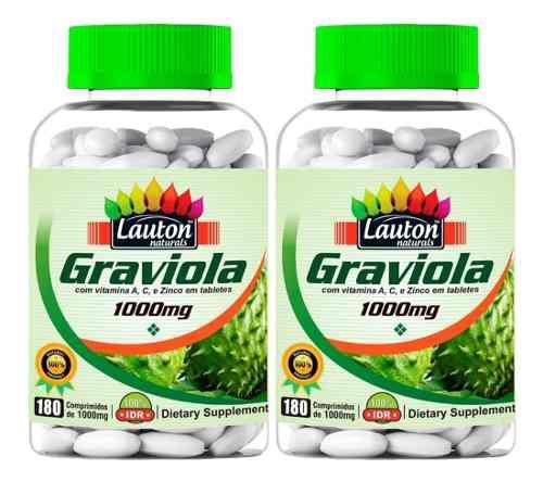 Graviola 1000mg 2 X 180 Comprimidos - Lauton Nutrition