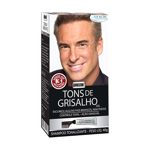 Grecin Tons de Grisalho Shampoo Tonalizante - 1 Kit - Advertising Operations as