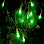 Green Leaf Cordas LED Light Garden partido Festival do feriado do Natal da lâmpada decoração do evento Garland Luzes