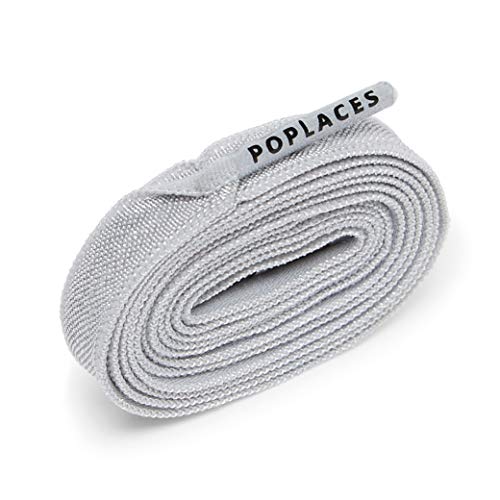 (Grey) - Popband Poplaces no Tie Shoe Laces, Grey