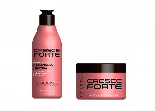 Groove Professional Cresce Forte Shampoo de Crescimento 300ml + Máscara de Crescimento 300g