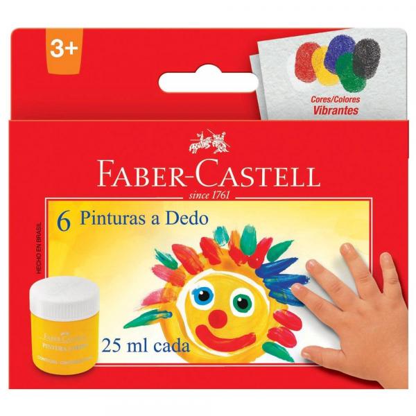 Guache Pintura a Dedo - 25Ml - 6 Cores - Faber-Castell - Faber Castell