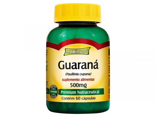 Guaraná 500 Mg Cafeína 60 Cápsulas - Maxinutri