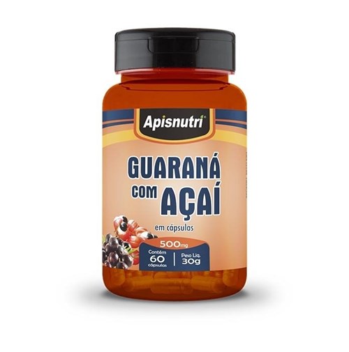Guaraná com Açaí Apisnutri - 60 Caps 500 Mg