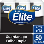 Guardanapo Folha Dupla Elite 12 Pacotes - 50 Folhas Cada 33X33 Cm Promoção
