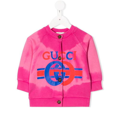 Gucci Kids Cardigan com Logo G - Rosa
