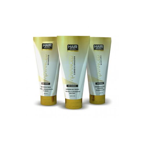 Hair Brasil Kit Advanced Germe de Trigo - Shampoo, Condicionador e Mascara