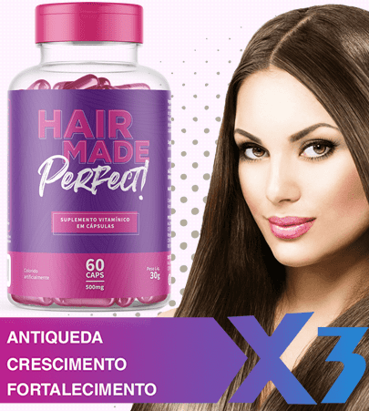 Hair Made Perfect - Tratamento Capilar Completo / Kit 30 Dias / 1 Pote - 60 Cápsulas