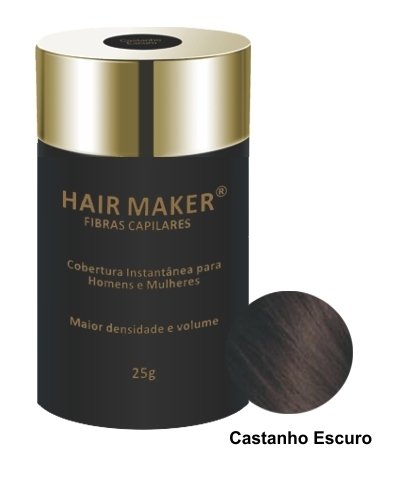 Hair Maker Fibras Capilares 25 Gramas - Cor: Castanho Escuro