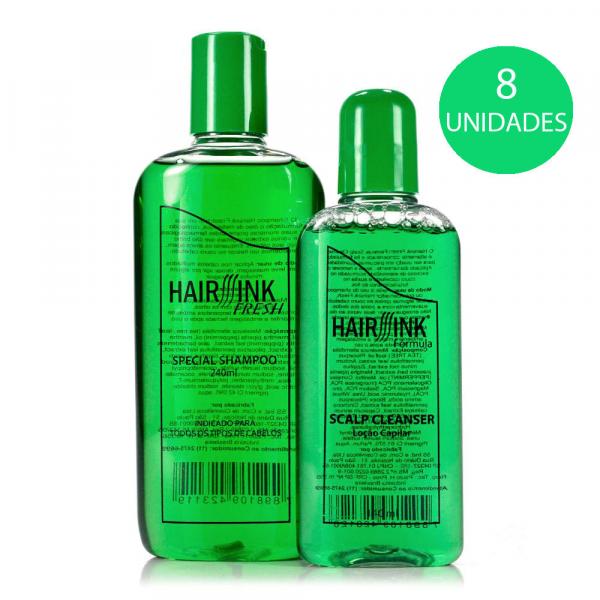 Hair Sink - Tratamento Antiqueda Kit 8 Shampoos 240ml e Tônicos Capilares 140ml