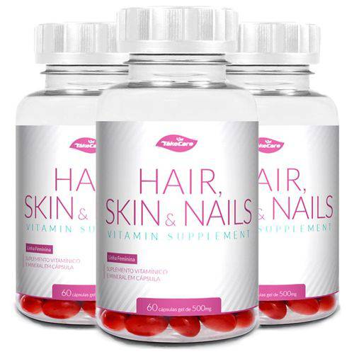 Hair Skin & Nails - 3 Un de 60 Cápsulas - Take Care