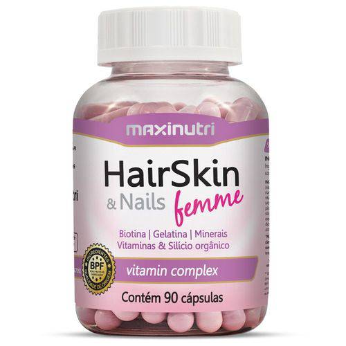 Hair Skin e Nails Femme 500mg - 90 Cápsulas - Maxinutri