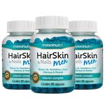 Hair Skin Men - 3X 90 cápsulas - Maxinutri