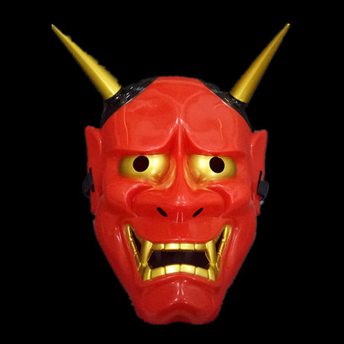 Hallowmas Horror Spoof Máscara japonesa Prajna fantasma dos desenhos animados Lanling Rei Máscara para Cosplay Decoração
