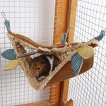 Hamster Triângulo Hammock inverno quente de veludo dormir Nest para Syrian Hamster planador do açúcar