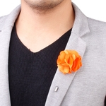 Handmade Boutonniere Stick Lapel Tie Pin Broche com flor de laranjeira para homens