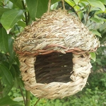 Handwoven Straw Bird Nest House Hatching Breeding Grass Cave E Grass House S