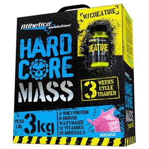 Hardcore Mass com Creatine Ultra Caps - Atlhetica Nutrition - - Chocolate - 3 Kg