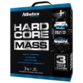 Hardcore Mass 3Kg Baunilha + Creatine Ultra 60 Caps - Atlhetíca Nutrition