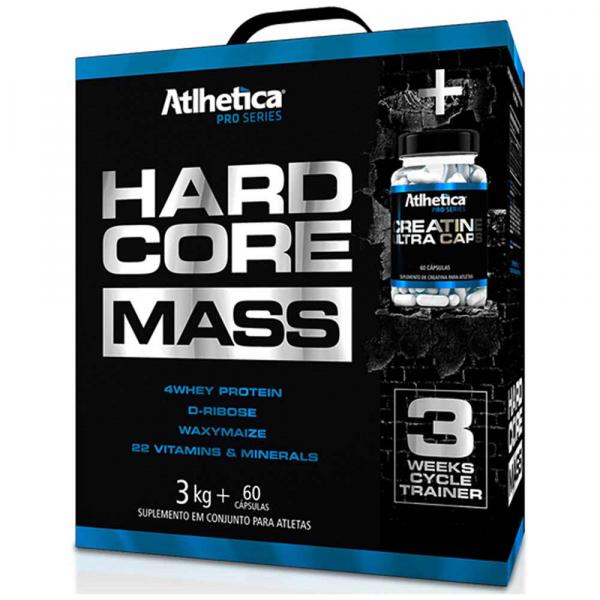 Hardcore Mass 3Kg + Creatine 60 Cápsulas - Hardcore Series - Atlhetica