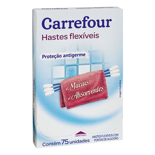 Haste Flexível Carrefour 75 Unidades