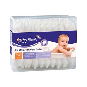 Hastes Flexíveis 100% Algodão Baby Bath C/ 60