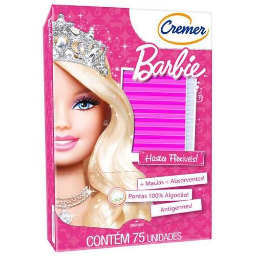 Hastes Flexíveis Barbie Cremer com 75 Unidades