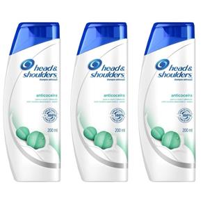 Head & Shoulders Anti Coceira Shampoo Anticaspa 200ml - Kit com 03
