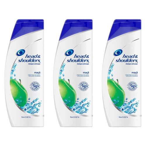 Head & Shoulders Apple Maçã Shampoo Anticaspa 200ml (kit C/03)