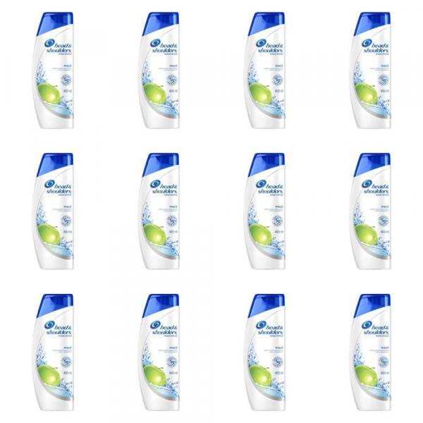 Head Shoulders Apple Maçã Shampoo Anticaspa 400ml (Kit C/12)